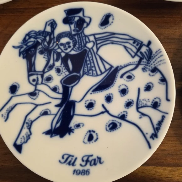 Porsgrund Collector Edition Fathers Day Plates 1983-1987 - Picture 5 of 12